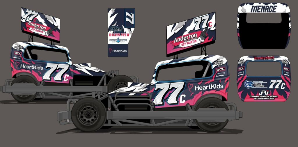 Heart Kids NZ Stockcar design - Edgeworth Racing